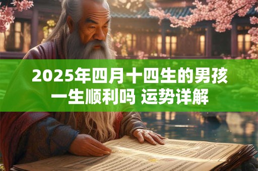 2025年四月十四生的男孩一生顺利吗 运势详解