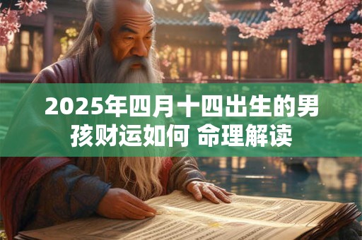 2025年四月十四出生的男孩财运如何 命理解读