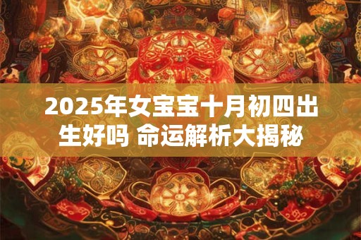 2025年女宝宝十月初四出生好吗 命运解析大揭秘