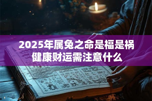 2025年属兔之命是福是祸 健康财运需注意什么