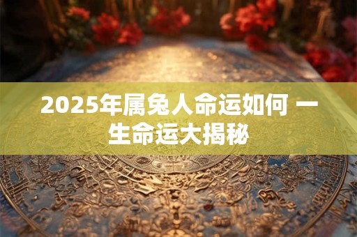 2025年属兔人命运如何 一生命运大揭秘