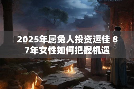 2025年属兔人投资运佳 87年女性如何把握机遇