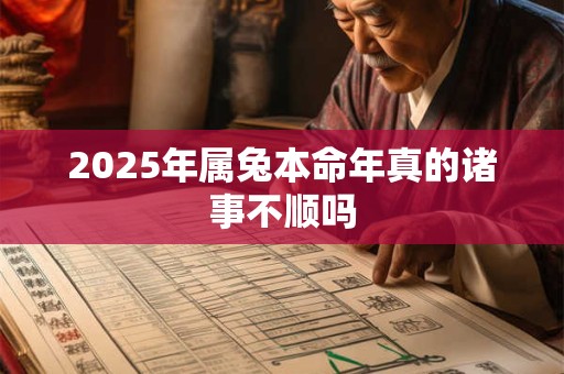 2025年属兔本命年真的诸事不顺吗
