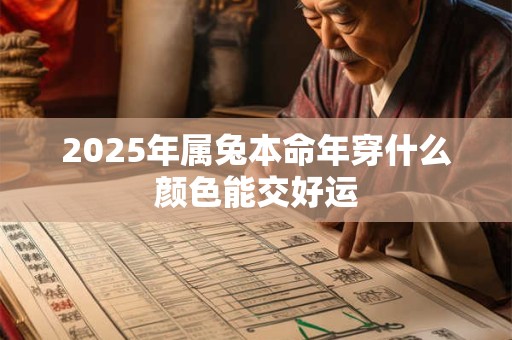 2025年属兔本命年穿什么颜色能交好运