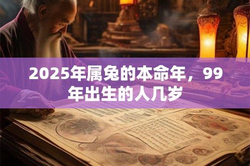 2025年属兔的本命年，99年出生的人几岁