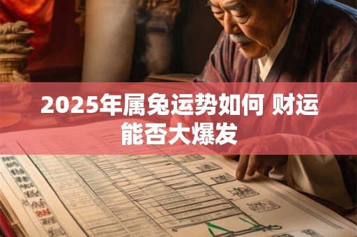 2025年属兔运势如何 财运能否大爆发