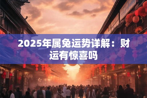 2025年属兔运势详解：财运有惊喜吗
