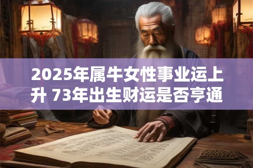 2025年属牛女性财运旺吗 85年生的牛女运势详解
