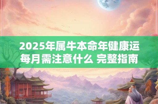 详细阅读:2025年属牛本命年健康运每月需注意什么 完整指南 2025年属牛本命年健康运每月需注意什么 完整指南