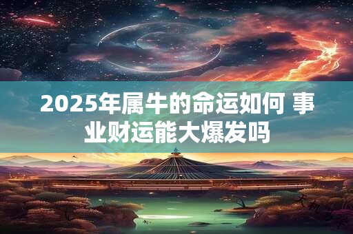 2025年属牛的命运如何 事业财运能大爆发吗