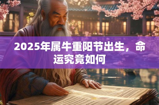 2025年属牛重阳节出生,命运究竟如何 2025年属牛重阳节出生,命运究竟如何