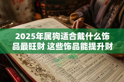 2025年属狗适合戴什么饰品最旺财 这些饰品能提升财运吗