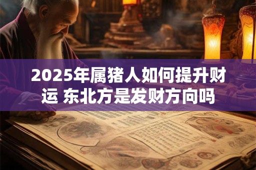 2025年属猪人如何提升财运 东北方是发财方向吗