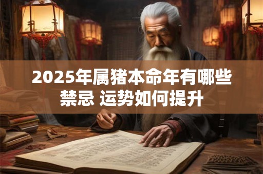 2025年属猪本命年有哪些禁忌 运势如何提升