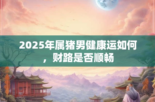 2025年属猪男健康运如何，财路是否顺畅