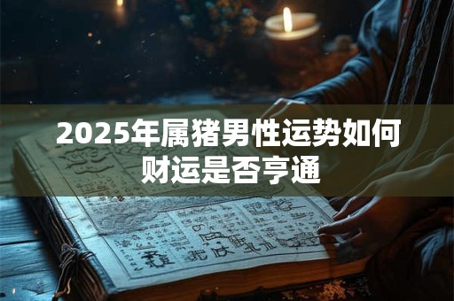 2025年属猪要注意什么 事业感情有何转机