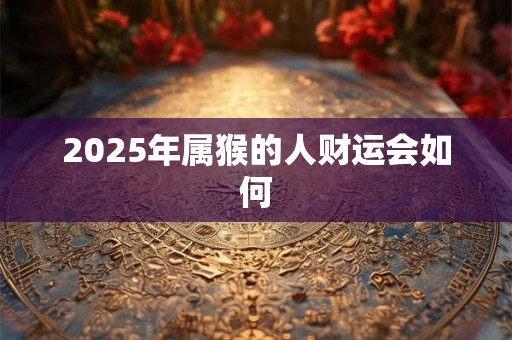 2025年属猴的人财运会如何