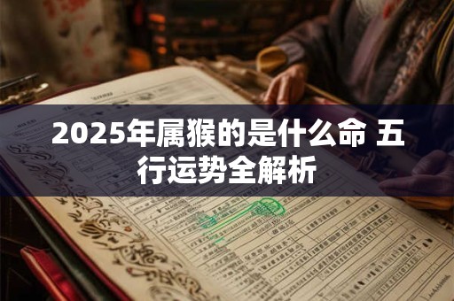 2025年属猴的是什么命 五行运势全解析