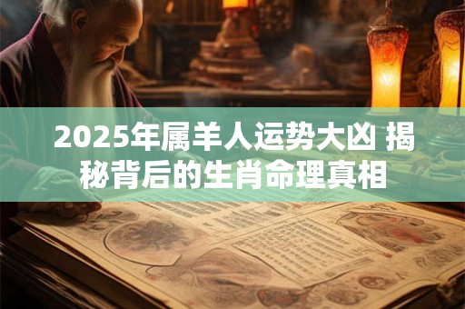 2025年属羊人运势大凶 揭秘背后的生肖命理真相