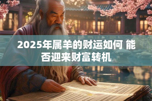 2025年属羊的财运如何 能否迎来财富转机