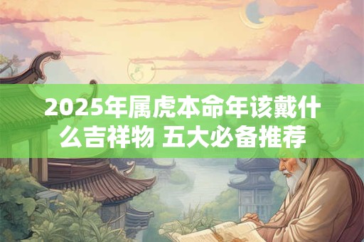 2025年属虎本命年该戴什么吉祥物 五大必备推荐