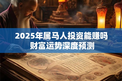 2025年属马人投资能赚吗 财富运势深度预测