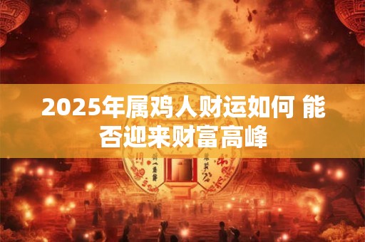 2025年属鸡人财运如何 能否迎来财富高峰