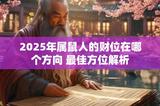 2025年属鼠人的财运爆发是真是假