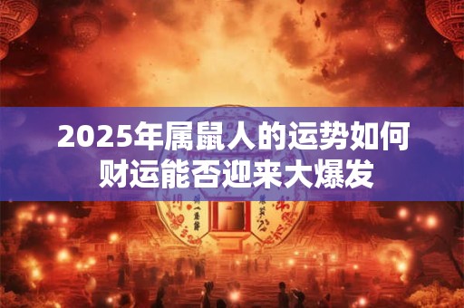 2025年属鼠人的运势如何 财运能否迎来大爆发