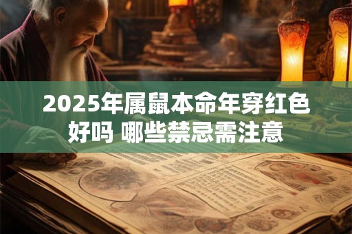 详细阅读:2025年属鼠本命年穿红色好吗 哪些禁忌需注意 2025年属鼠本命年穿红色好吗 哪些禁忌需注意