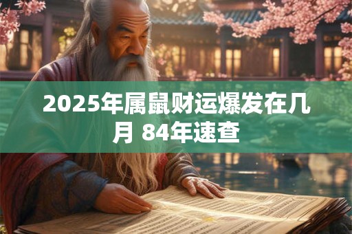 2025年属鼠财运大揭秘 1984年出生者财运是否爆棚