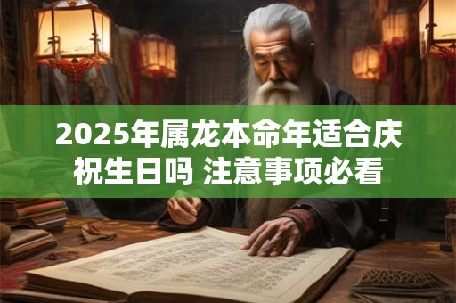 2025年属龙本命年适合庆祝生日吗 注意事项必看