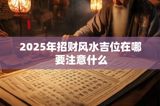 2025年招财风水吉位在哪 要注意什么