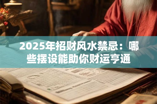 2025年招财风水禁忌：哪些摆设能助你财运亨通