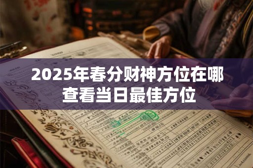 2025年春分财神方位在哪 查看当日最佳方位