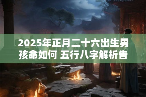 2025年正月二十六出生男孩命如何 五行八字解析告诉你