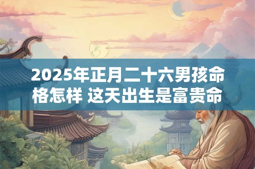 2025年正月二十六男孩命格怎样 这天出生是富贵命吗