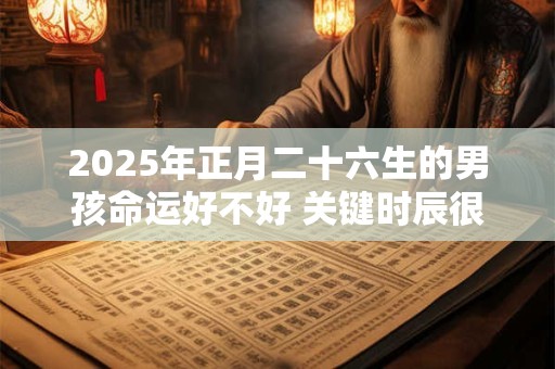 2025年正月二十六生的男孩命运好不好 关键时辰很重要