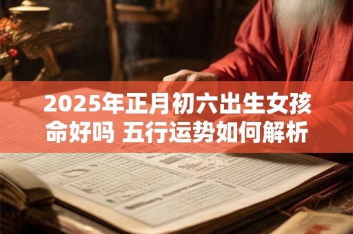2025年正月初六出生女孩命好吗 五行运势如何解析