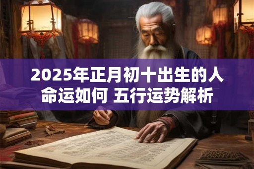 2025年正月初十出生的人命运如何 五行运势解析