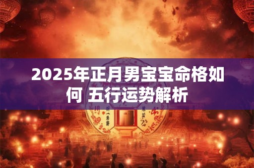 2025年正月男宝宝命格如何 五行运势解析