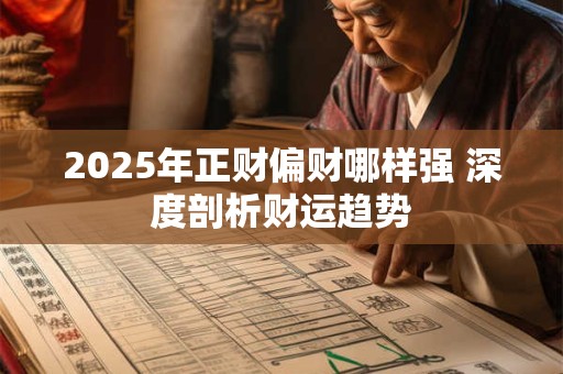 2025年正财偏财哪样强 深度剖析财运趋势