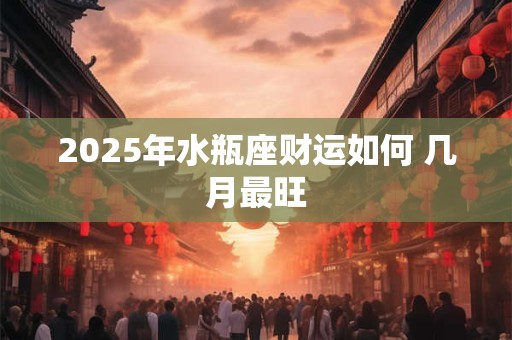 2025年水瓶座财运如何 几月最旺