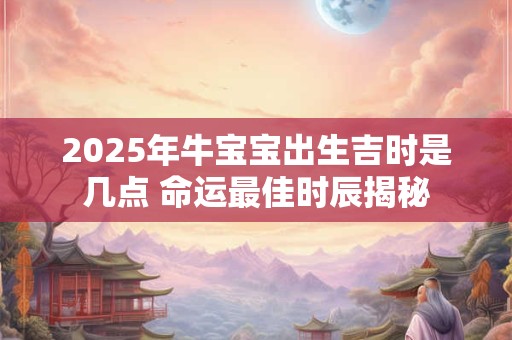 2025年牛宝宝出生吉时是几点 命运最佳时辰揭秘
