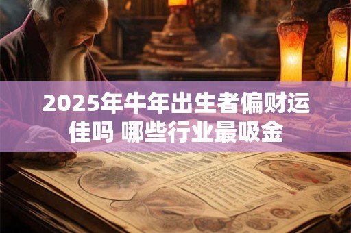 2025年牛年出生者偏财运佳吗 哪些行业最吸金