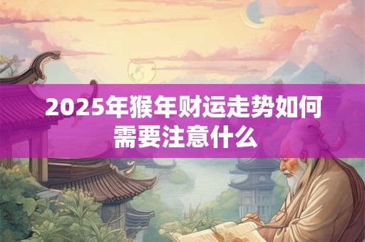 2025年猴年财运走势如何 需要注意什么