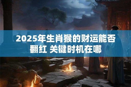 2025年生肖猴的财运能否翻红 关键时机在哪