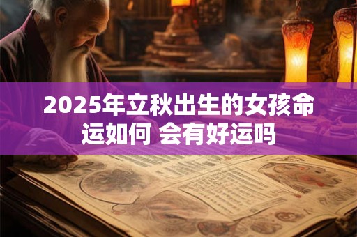 2025年立秋出生的女孩命运如何 会有好运吗