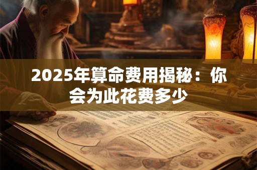 2025年算命解释表价格如何 到底多少钱