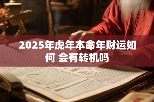 2025年虎年本命年财运如何 会有转机吗